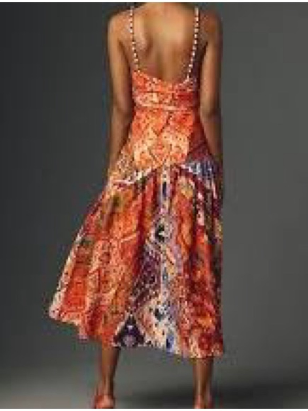 NWT Farm Rio Midi Sundress in Orange Multi - Picture 2 of 4